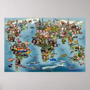 World Fun Map Poster