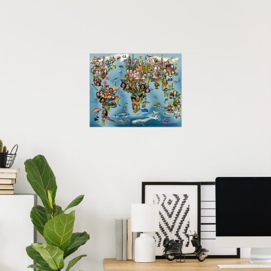 World Fun Map Poster (Heimbüro)