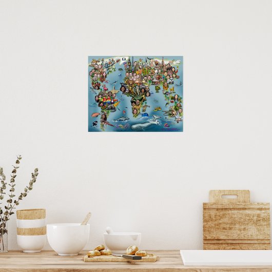 World Fun Map Poster (Küche)