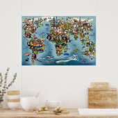World Fun Map Poster (Küche)