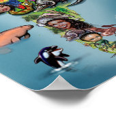 World Fun Map Poster (Ecke)