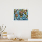 World Fun Map Poster (Küche)