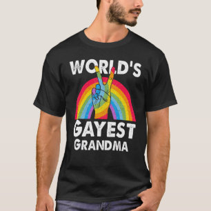 World Gayest Grandma Proud Trans Pride Month Rain T-Shirt