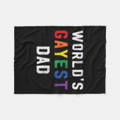 World Gayest Vater Niedlich Gay Pride Lgbt Vathers Fleecedecke (Vorderseite (Horizontal))