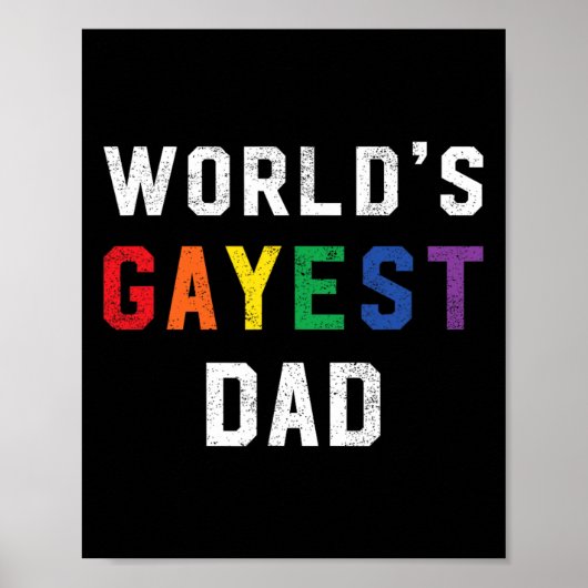 World Gayest Vater Niedlich Gay Pride Lgbt Vathers Poster (Vorne)