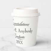 World Globe and Diploma Graduation Party Pappbecher (Rückseite)