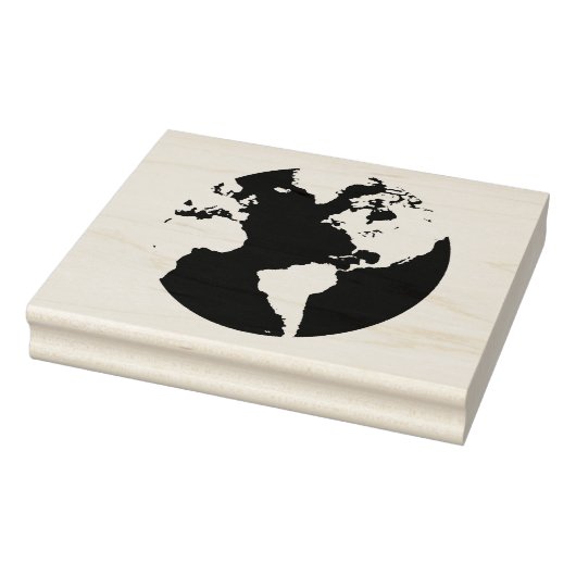World Globe Continental Design Briefmarke Gummistempel (Stempel)
