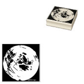 World Globe Fotografy Art Tasche Gummistempel (Stempel)