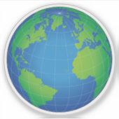 World Globe Map Aufkleber (Vorderseite)