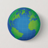 World Globe Map Button (Vorderseite)