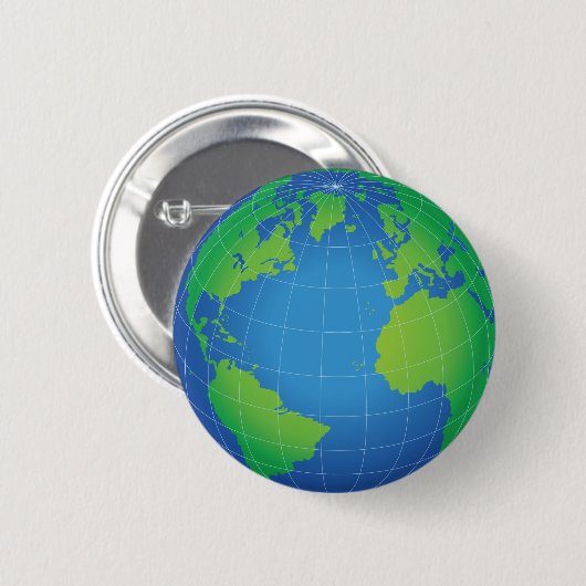 World Globe Map Button (Vorne & Hinten)