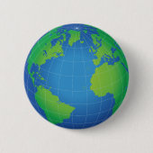 World Globe Map Button (Vorderseite)