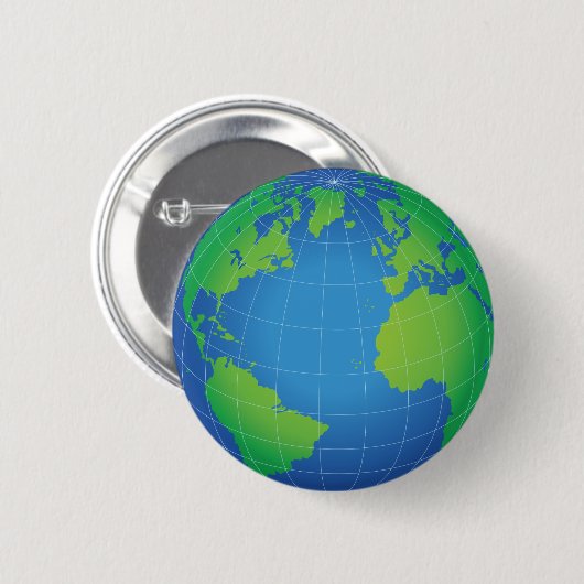 World Globe Map Button (Vorne & Hinten)
