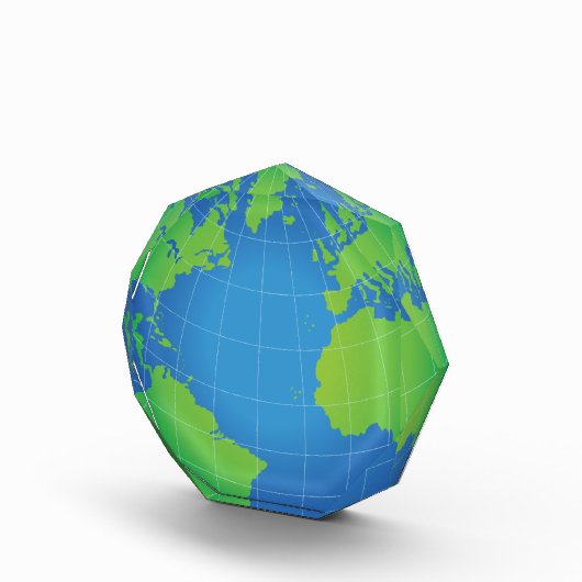 World Globe Map Fotoblock (Rechts)