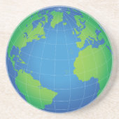 World Globe Map Getränkeuntersetzer (Vorne)