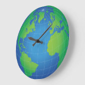World Globe Map Große Wanduhr (Winkel)