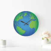 World Globe Map Große Wanduhr (Zuhause)