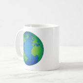 World Globe Map Kaffeetasse (Vorderseite Links)