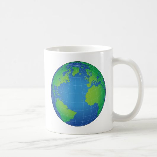 World Globe Map Kaffeetasse (Rechts)
