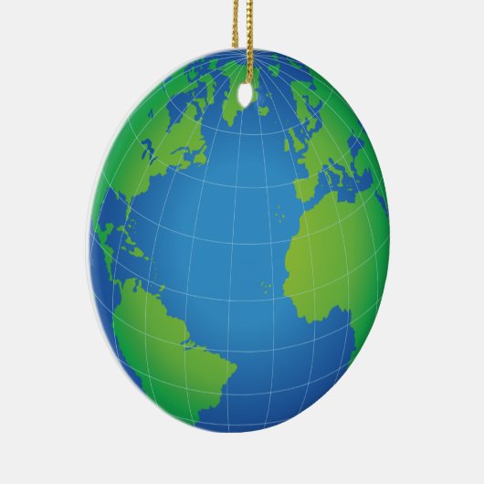 World Globe Map Keramikornament (Rechts)