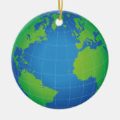 World Globe Map Keramikornament (Vorne)