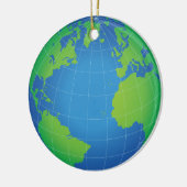 World Globe Map Keramikornament (Links)
