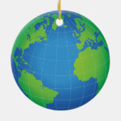 World Globe Map Keramikornament (Hinten)