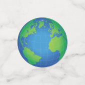 World Globe Map Konfetti (Klein Vorderseite)