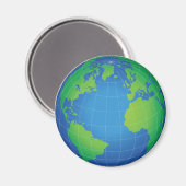 World Globe Map Magnet (Vorderseite/Rückseite)