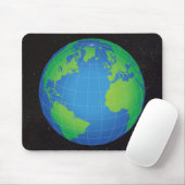 World Globe Map Starry Sky Mousepad (Mit Mouse)