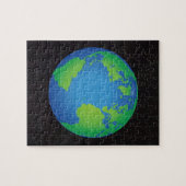 World Globe Map Starry Sky Puzzle (Horizontal)
