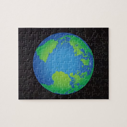 World Globe Map Starry Sky Puzzle (Horizontal)