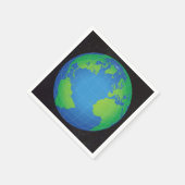 World Globe Map Starry Sky Serviette (Ecke)