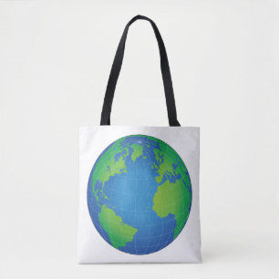 World Globe Map Tasche