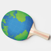 World Globe Map Tischtennis Schläger (Seitenansicht)