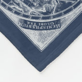 World Globes Blueprint Fleecedecke (Ecke)