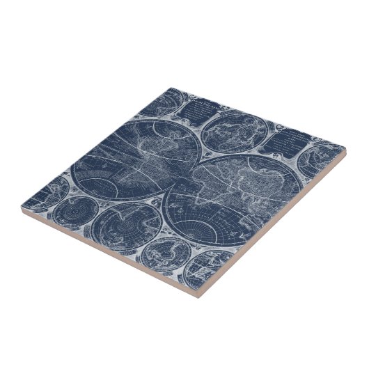 World Globes Blueprint Fliese (Seite)