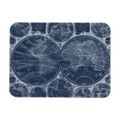 World Globes Blueprint Magnet (Horizontal)