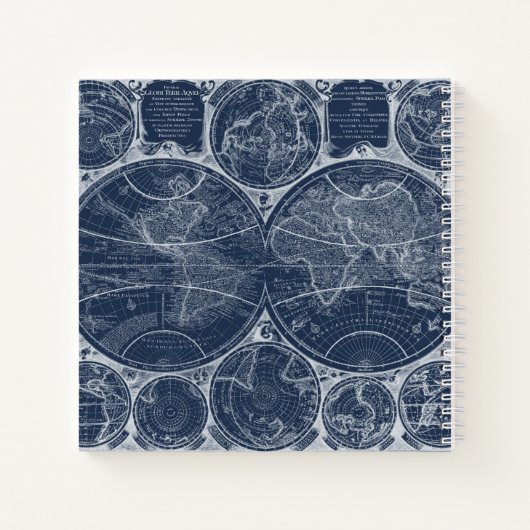 World Globes Blueprint Notizbuch (Rückseite)