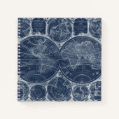 World Globes Blueprint Notizbuch (Vorderseite)