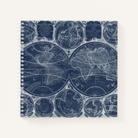 World Globes Blueprint Notizbuch (Vorderseite)