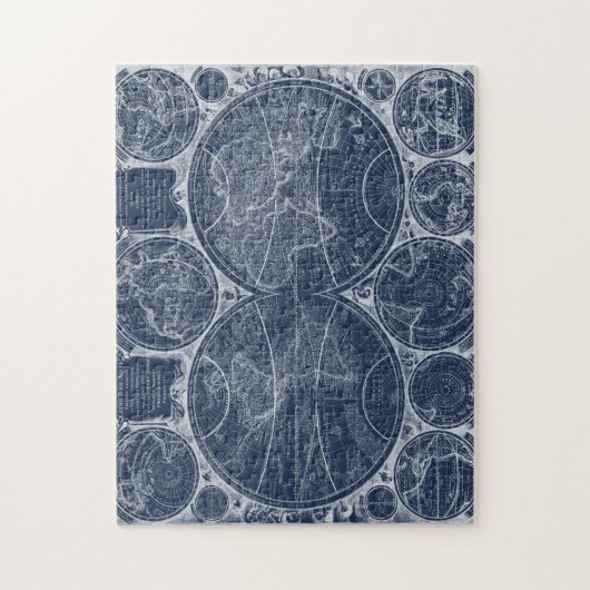 World Globes Blueprint Puzzle (Vertikal)