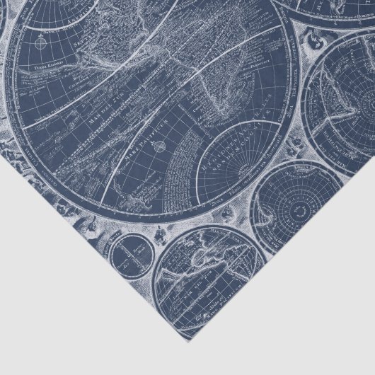 World Globes Blueprint Seidenpapier (Ausschnitt)