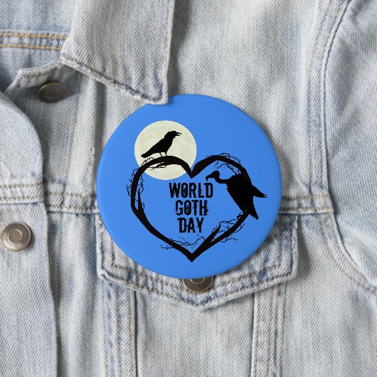 World Goth Day Button mit Raven & Vulture (Beispiel)