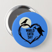 World Goth Day Button mit Raven & Vulture (Vorne & Hinten)