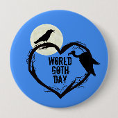 World Goth Day Button mit Raven & Vulture (Vorderseite)