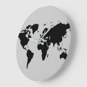 WORLD GRAPHIC Map Große Wanduhr (Winkel)