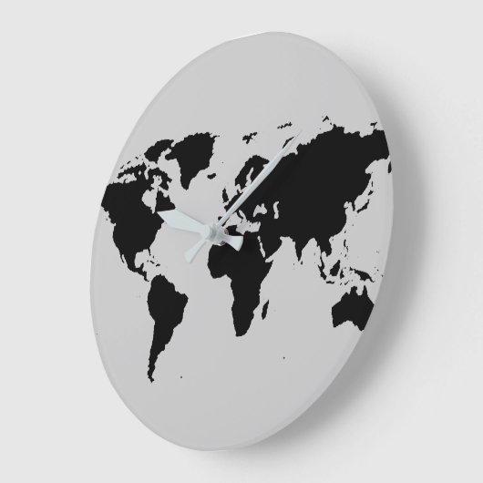 WORLD GRAPHIC Map Große Wanduhr (Winkel)