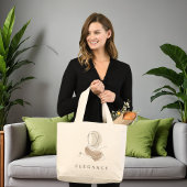 World Hijab Day Elegance Tote | Minimal Line Art Jumbo Stoffbeutel