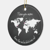 World I love you more than the miles between Keramik Ornament (Links)